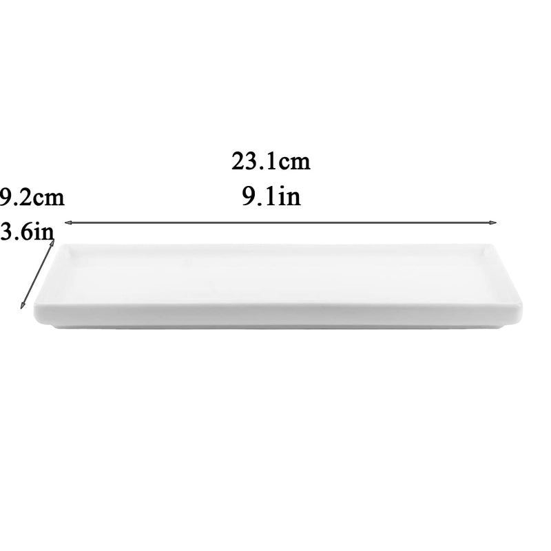 JAKSSO Ceramic Toothbrush Holder for Bathroom Toothbrush Tray for Vanity Countertop Storage Organizer for Holding Toothpaste Dental Floss Picks Makeup Brushes(Large - Image 2